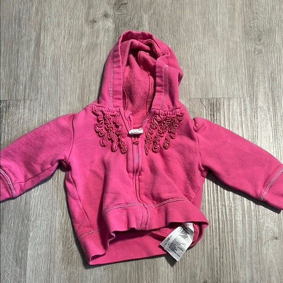 4/$30 H&M Pink Kids Hoodie with Ruffle Detail 0-3M - Picture 1 of 1